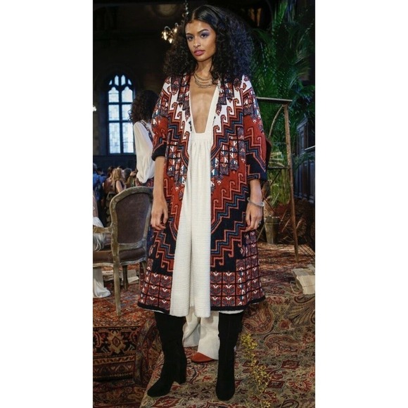 Mara Hoffman Bolnisi Rug Sweater Coat Womens XS $495 ASO Zoe of This Is Us - Picture 1 of 16